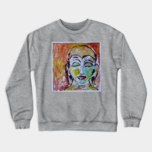 Happy Thoughts, love and compassion Buddha impression Crewneck Sweatshirt